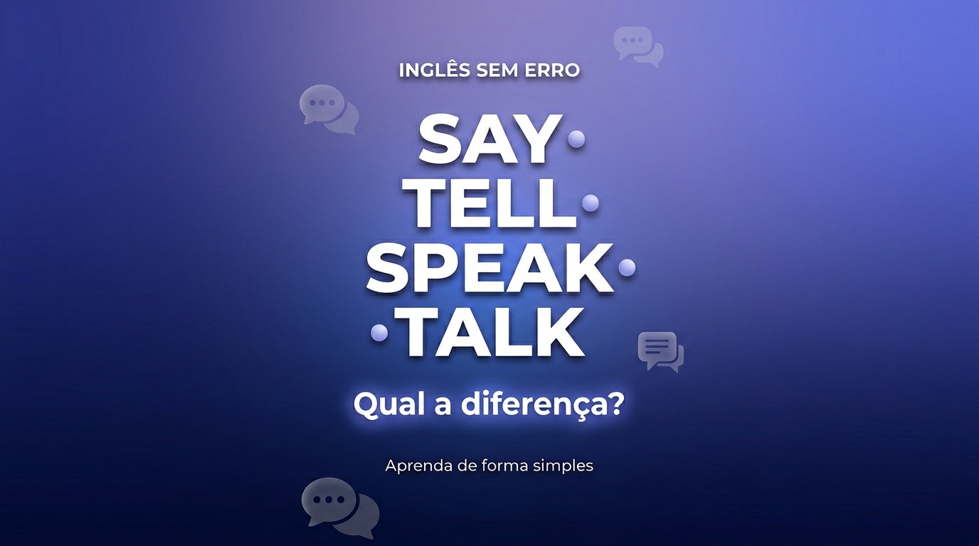 Diferença entre say tell speak talk com exemplos simples